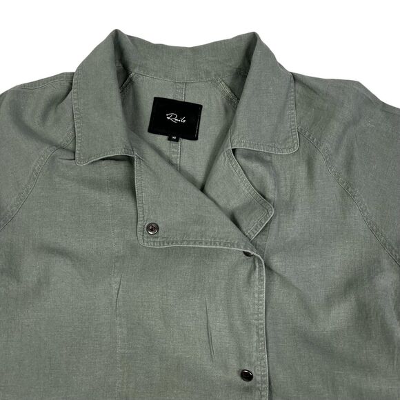 Rails Nadia Sage Green Lightweight Linen Blend Snap Front Jacket Women’s XS - Picture 3 of 11